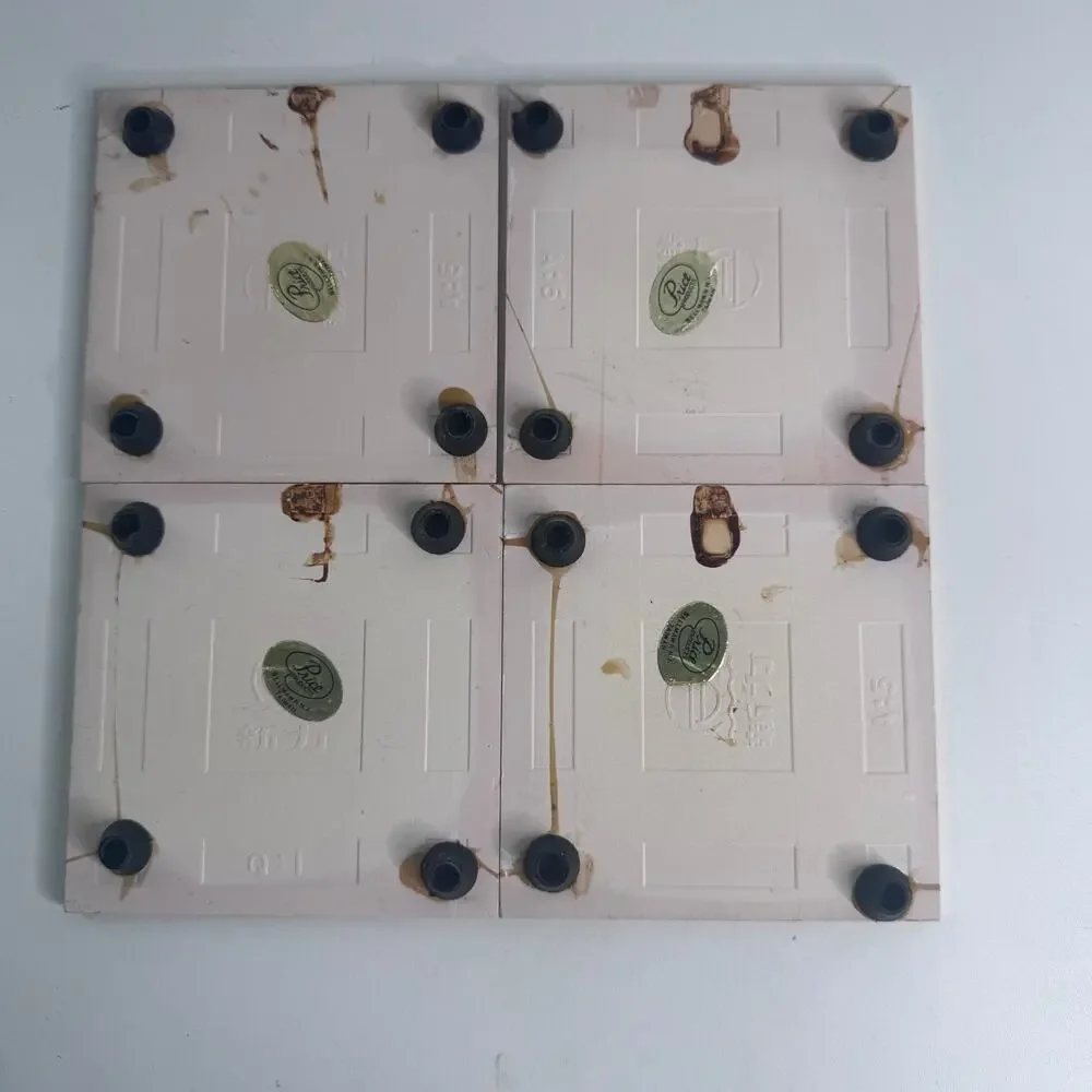 Tile Trivet Set Of 4 Vintage Coasters Ceramic Farm Animals Pig-Cow-Chicken-Duck